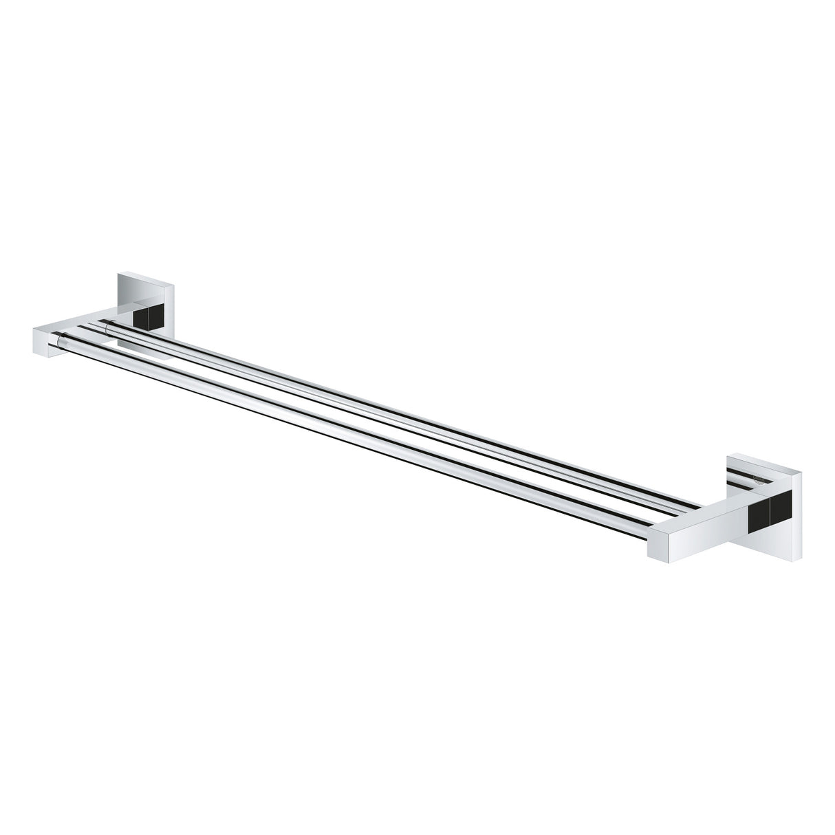 Barre porte-serviettes Grohe, accessoire salle de bain, finition chromée argentée