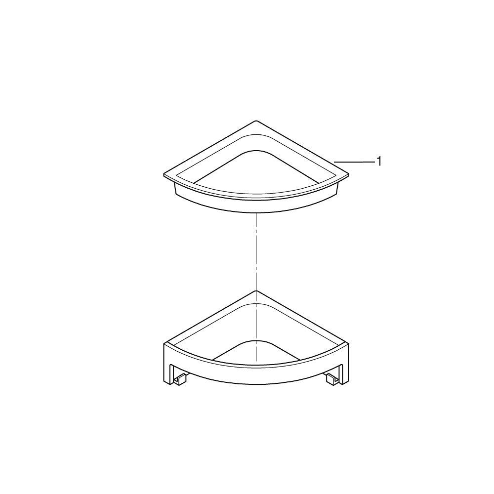 Étagère de douche d’angle Grohe, accessoire salle de bain, coloris chrome.