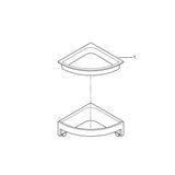 Étagère de douche d’angle Grohe, accessoire salle de bain, coloris chrome.
