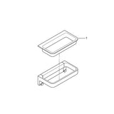 Porte-savon Grohe, accessoire de salle de bain, couleur chrome, schéma technique
