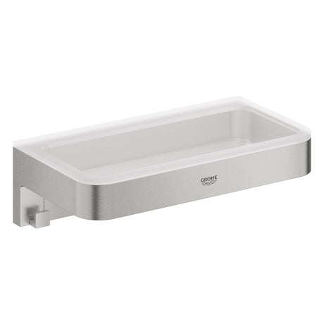 Porte-savon mural Grohe, accessoire de salle de bain, coloris argent brossé