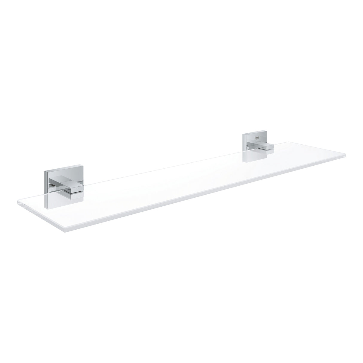 Étagère murale Grohe, accessoire salle de bain, couleur transparente et chrome