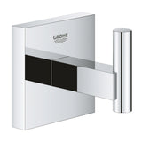 Patère murale Grohe, accessoire salle de bain, finition chromée, de couleur argentée.