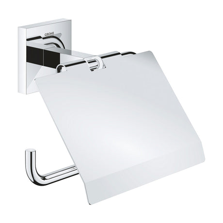 Porte-papier toilette Grohe chromé, accessoire mural salle de bain moderne