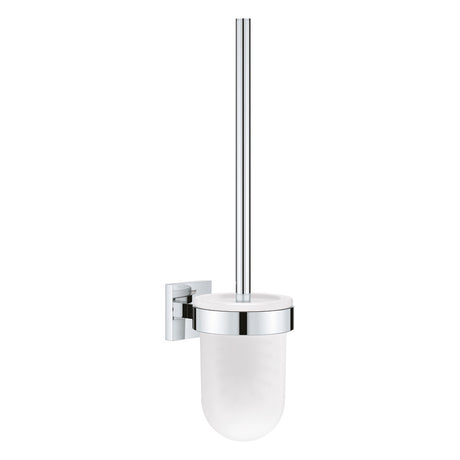 Brosse WC murale Grohe, accessoire sanitaire, couleur chromée et verre dépoli