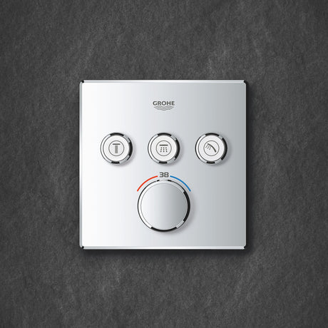 GROHE Façade de mitigeur thermostatique encastré Grohtherm SmartControl 3 sorties - Mister PRO