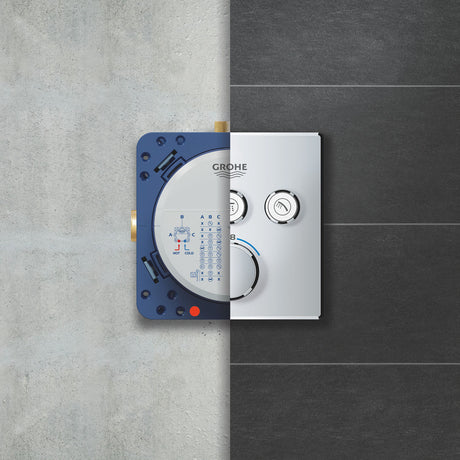 GROHE Façade de mitigeur thermostatique encastré Grohtherm SmartControl 3 sorties - Mister PRO