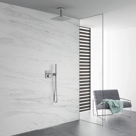 GROHE Douche de tête 2 jets et bras 142mm Rainshower SmartActive 310 Cube - Mister PRO