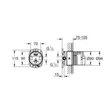 GROHE Corps encastré universel 1/2 Rainshower