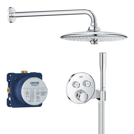 GROHE Façade de mitigeur thermostatique encastré Grohtherm SmartControl 2 sorties - Mister PRO
