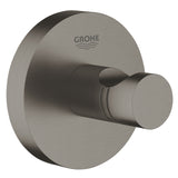 Patère murale Grohe, porte-serviette, inox brossé, accessoire salle de bain moderne.