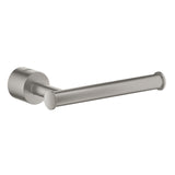 Porte-rouleau Grohe, accessoire WC mural, inox brossé, design moderne.