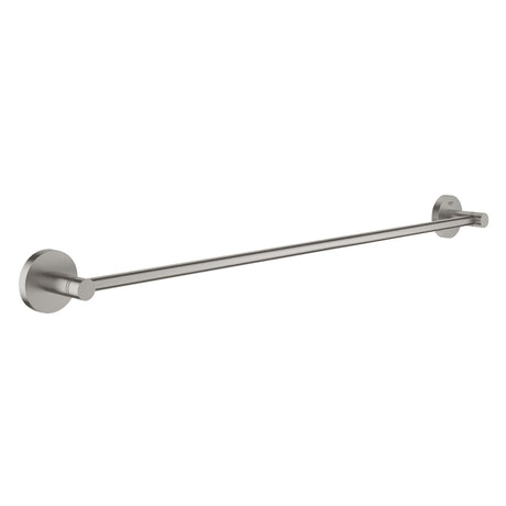 Barre porte-serviettes Grohe, accessoire salle de bain, couleur inox brossé.