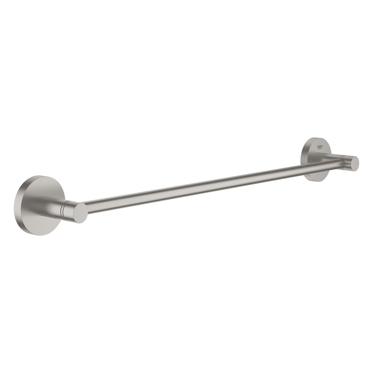 Barre porte-serviettes Grohe, accessoire salle de bain, couleur inox brossé.