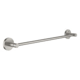 Barre porte-serviettes Grohe, accessoire salle de bain, couleur inox brossé.