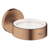 Porte-savon mural Grohe en métal finition bronze brossé, accessoire salle de bain.
