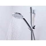 Douchette Grohe, pommeau de douche chromé, eau en jet, couleur argentée