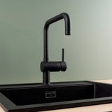 Mitigeur noir Grohe pour évier, design moderne, robinetterie cuisine