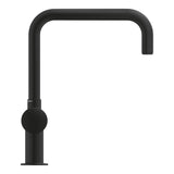 Mitigeur Grohe, robinet de cuisine noir mat, design moderne, bec carré