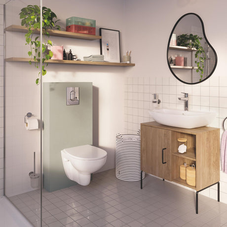 GROHE Pack bâti-support WC Solido Rapid SL avec habillage prêt à carreler et plaque de commande Even