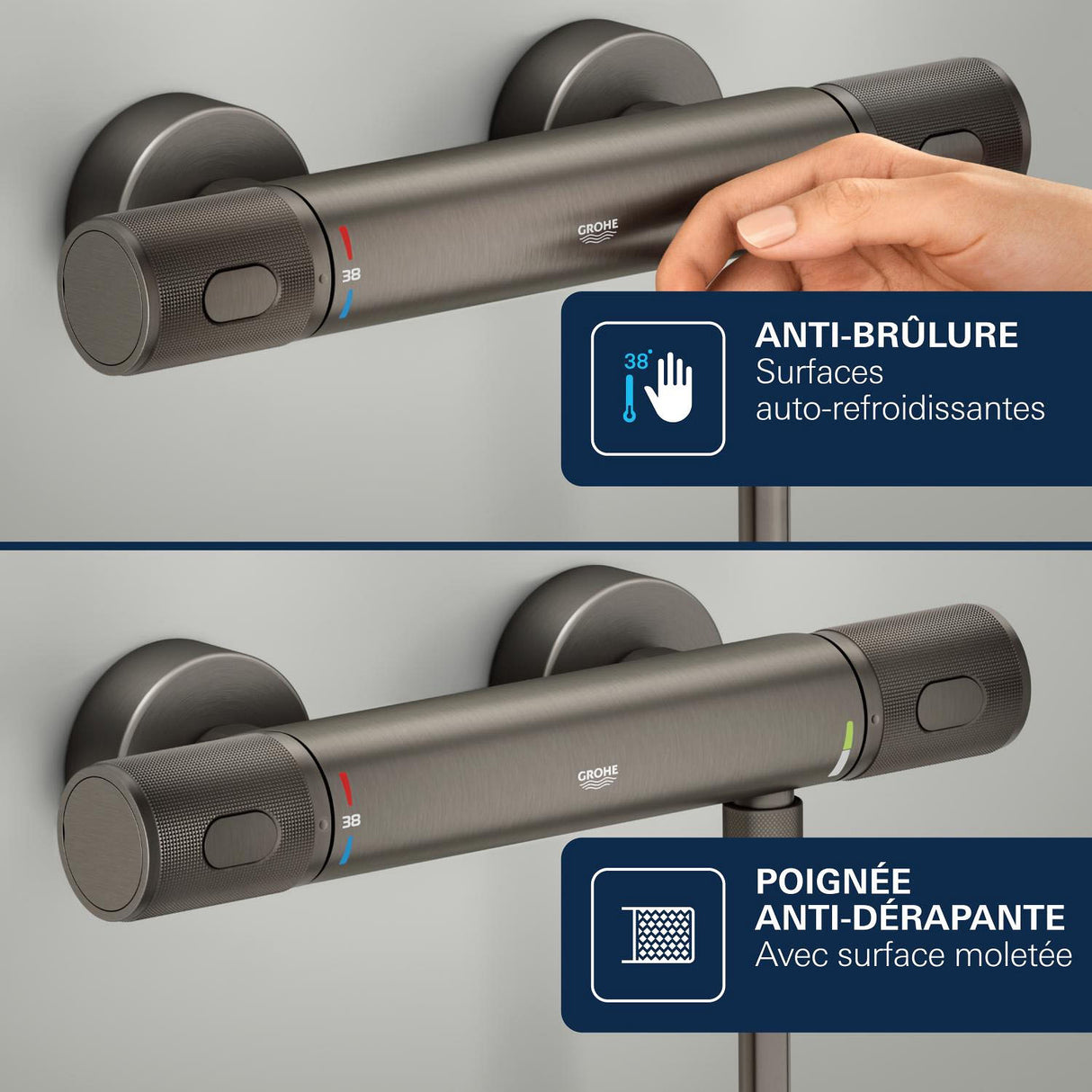 GROHE Mitigeur bain-douche thermostatique 1/2 Precision Feel