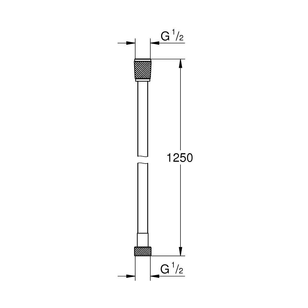 GROHE Flexible de douche 1250mm Silverflex TwistStop