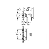 GROHE Mitigeur de douche mural Lineare - Mister PRO