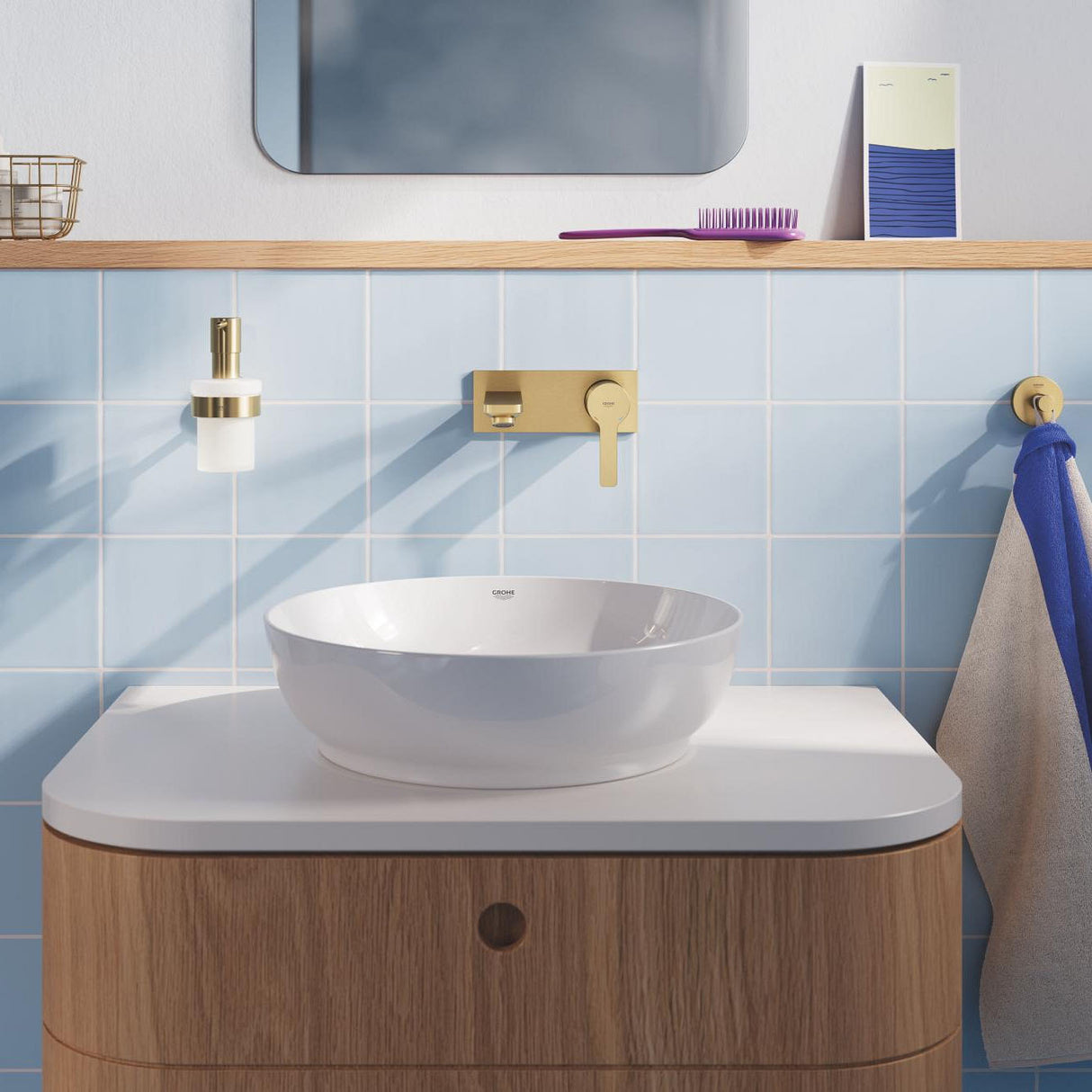 GROHE Mitigeur de lavabo mural 2 trous Lineare L