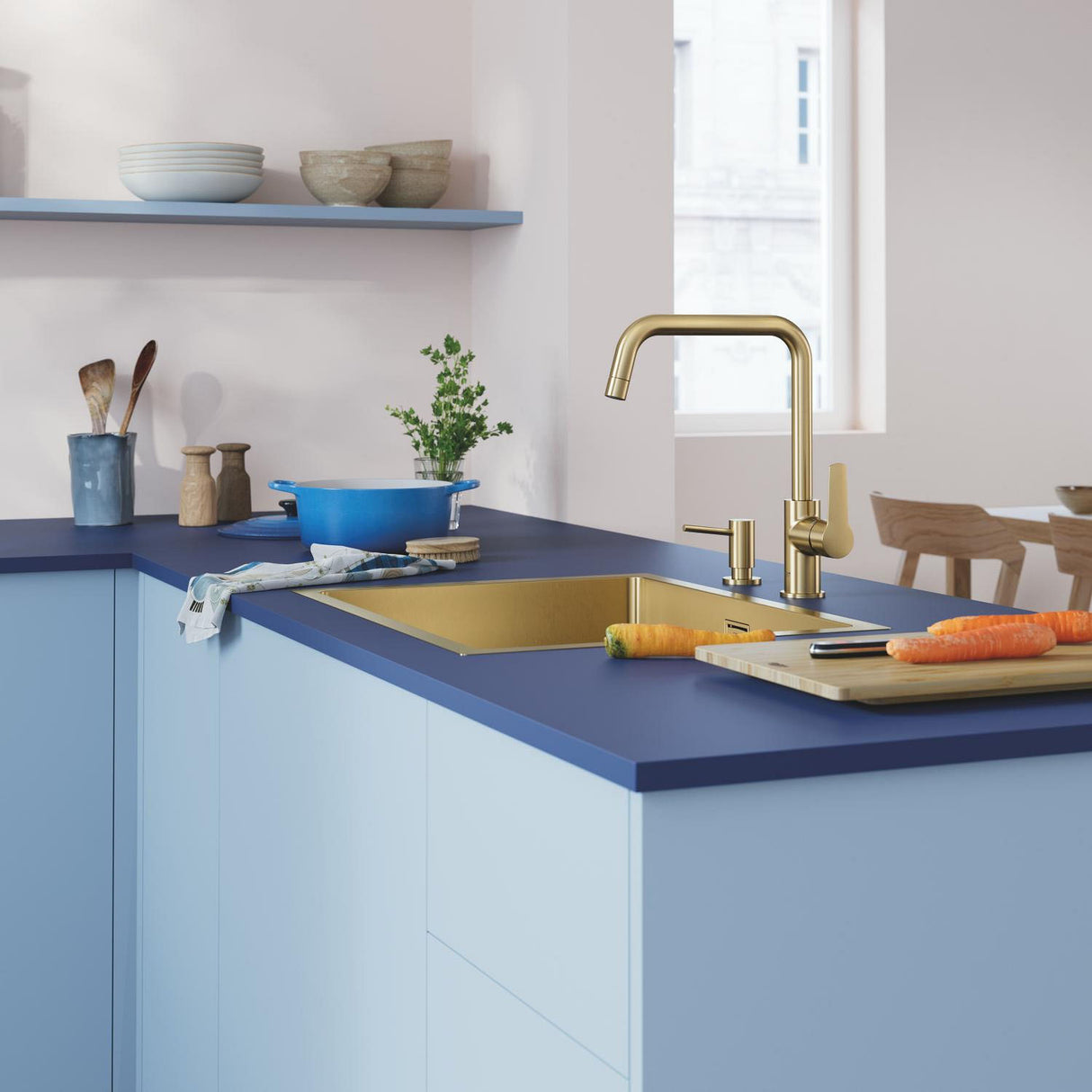 GROHE Mitigeur de cuisine monocommande Start Cool Sunrise brossé