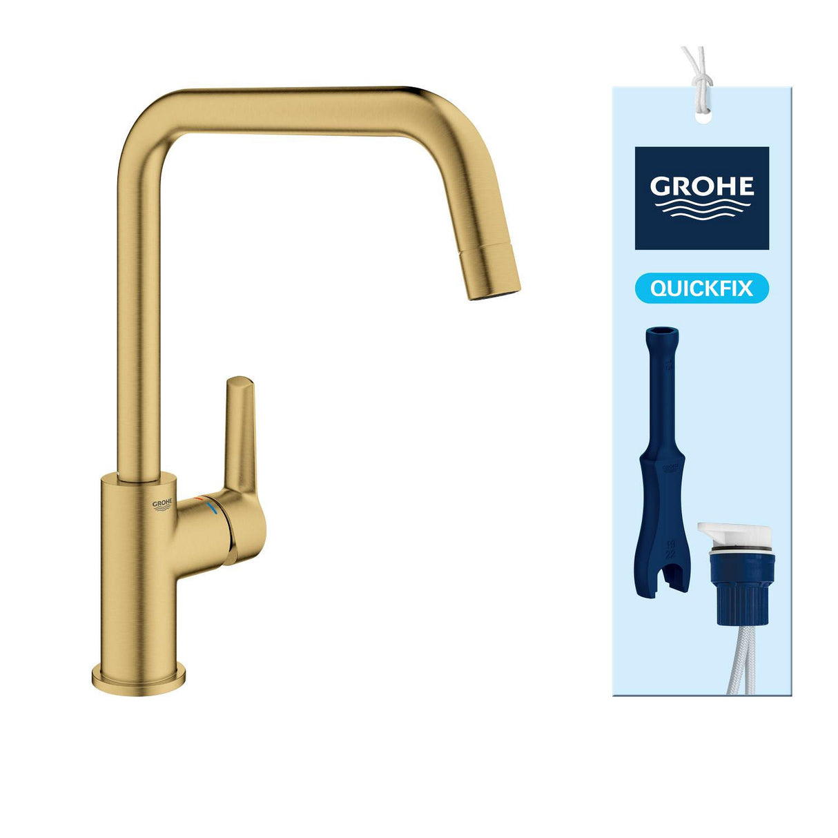 GROHE Mitigeur de cuisine monocommande Start Cool Sunrise brossé