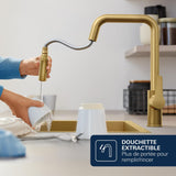 GROHE Mitigeur de cuisine monocommande avec douchette Start Cool Sunrise brossé