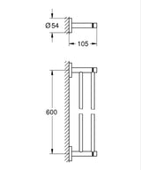 GROHE Double barre porte-serviettes Start - Mister PRO