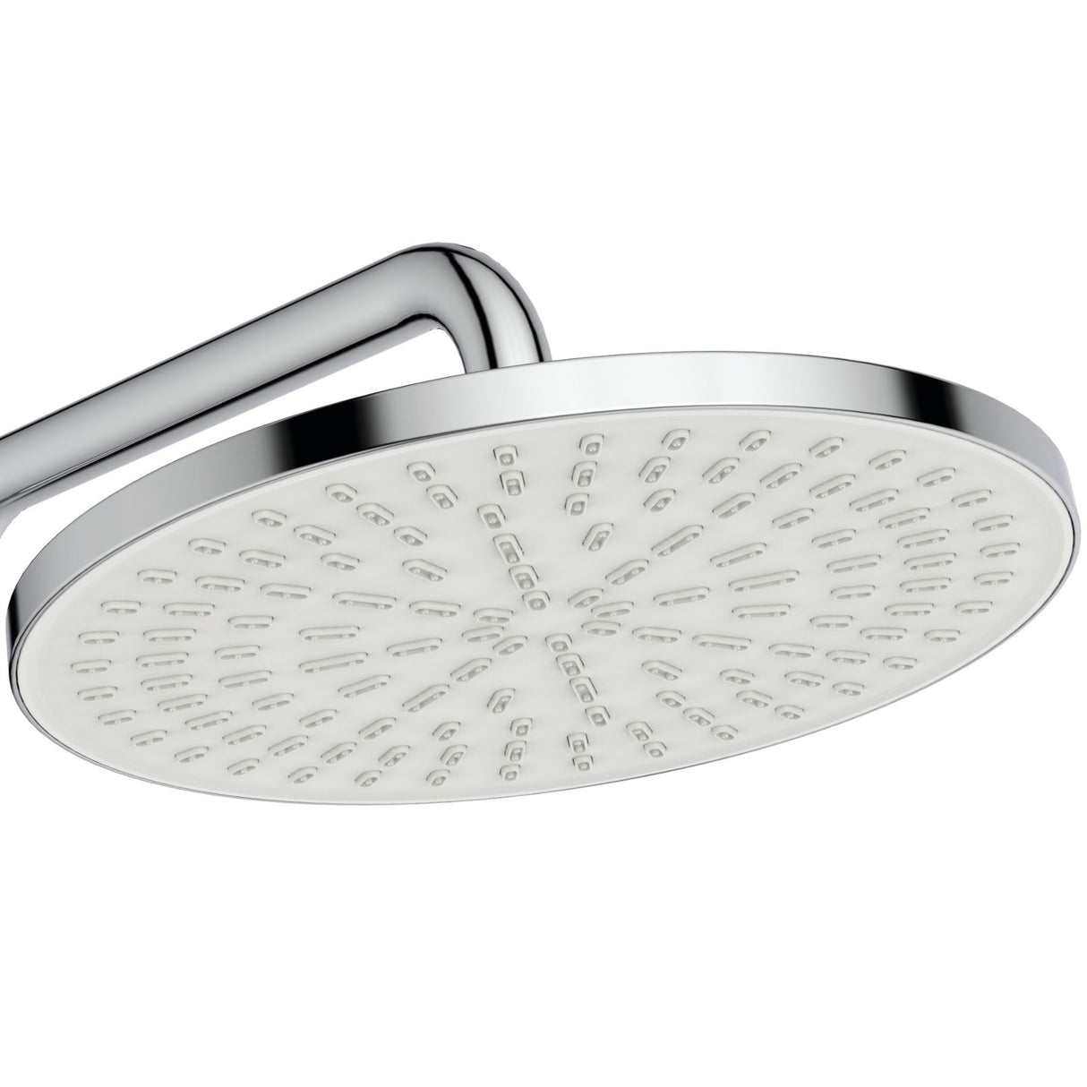 Colonne de douche Ø26cm hauteur ajustable CERATHERM T25 Chrome et blanc