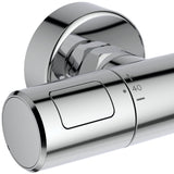 Colonne de douche Ø26cm hauteur ajustable CERATHERM T25 Chrome et blanc