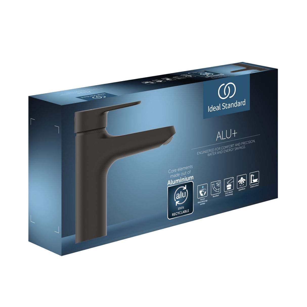 Mitigeur de lavabo avec bonde Click-Clack ALU+