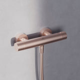 Set de douche avec mitigeur thermostatique, barre 60cm et douchette Ø10cm 2 jets CERATHERM ALU+
