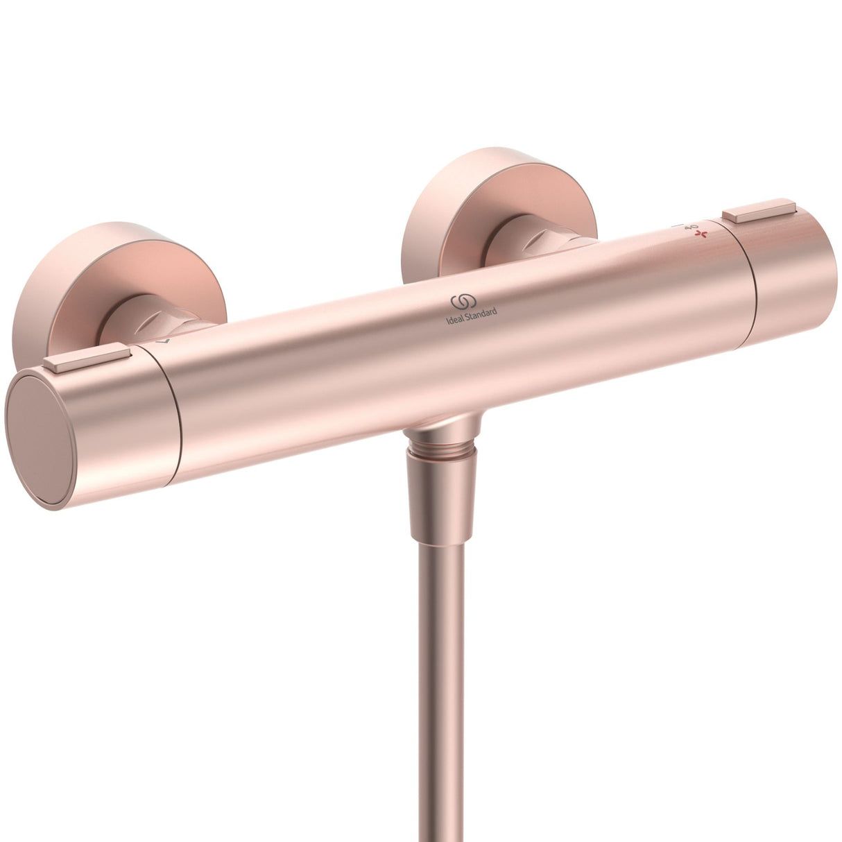 Set de douche avec mitigeur thermostatique, barre 60cm et douchette Ø10cm 2 jets CERATHERM ALU+