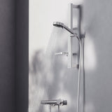 Set de douche avec mitigeur thermostatique, barre 60cm et douchette Ø10cm 2 jets CERATHERM ALU+