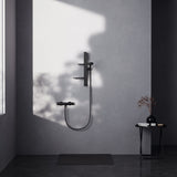 Set de douche avec mitigeur thermostatique, barre 60cm et douchette Ø10cm 2 jets CERATHERM ALU+