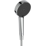 Set de douche avec barre 60cm et douchette Ø10 2 jets IDEALRAIN ALU+ chrome et noir