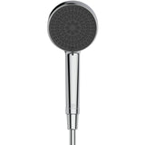 Set de douche avec barre 60cm et douchette Ø10 2 jets IDEALRAIN ALU+ chrome et noir