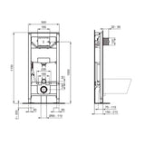 Bâti-support WC suspendu Prosys H115 cm pour WC lavant
