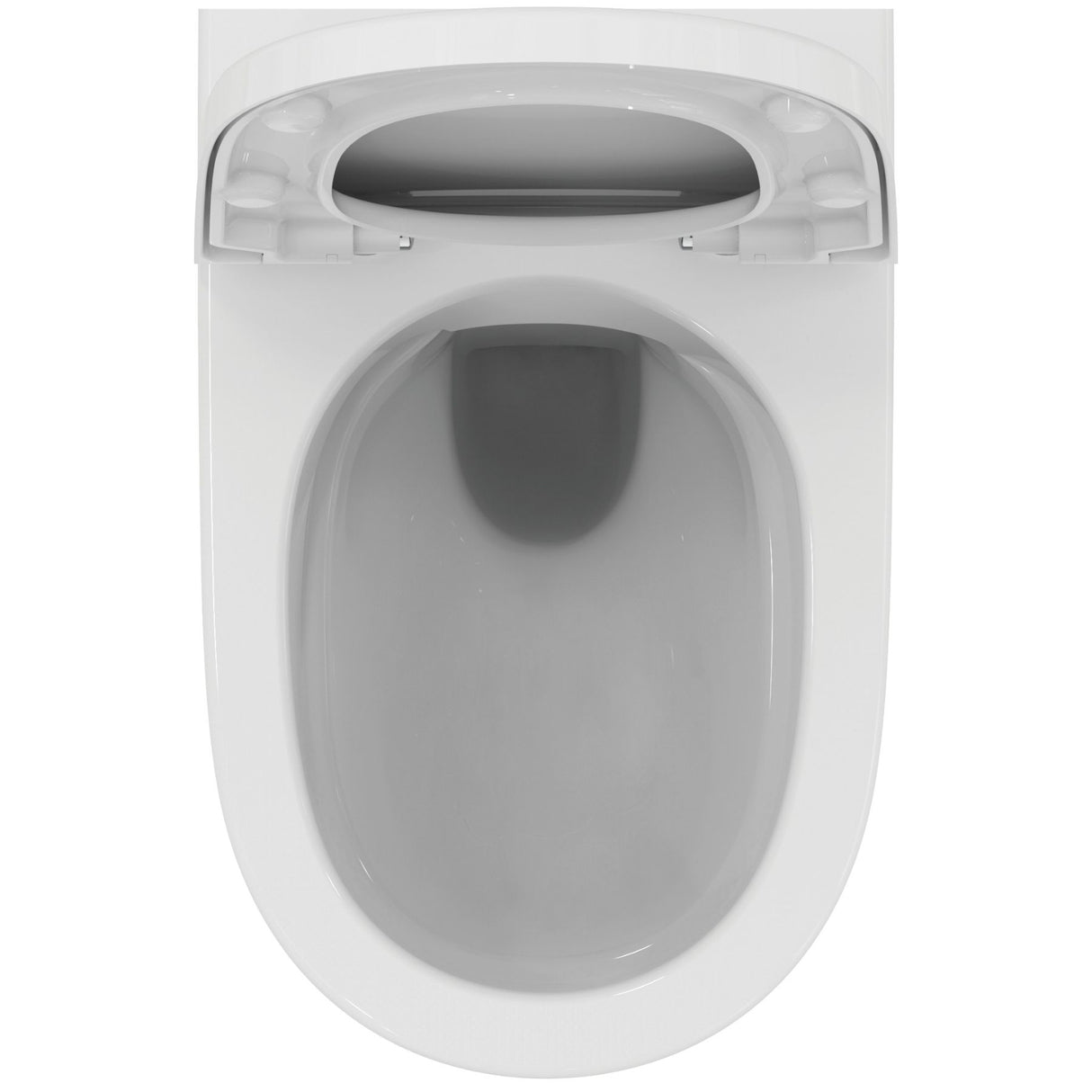 Pack WC suspendu caréné i.life O avec abattant recouvrant declipsable blanc