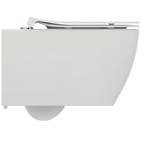 Pack WC suspendu caréné i.life O avec abattant slim declipsable blanc