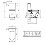 Pack WC au sol caréné i.life O Vortex avec abattant slim declipsable blanc