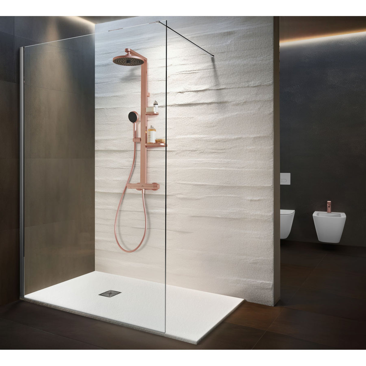 Colonne de douche thermostatique Alu+