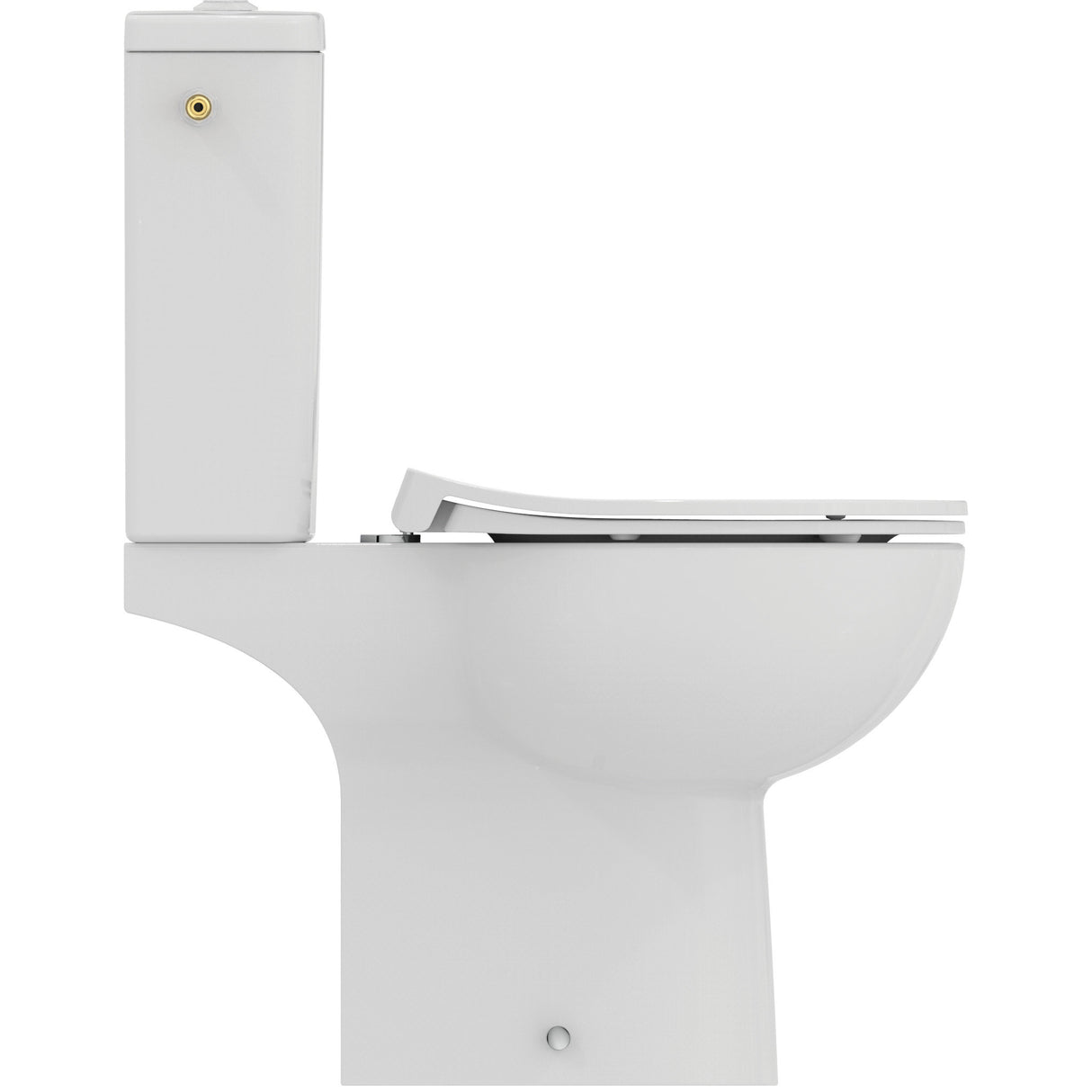 Pack WC au sol sans bride caréné 2,5/4L TIRSO + avec abattant frein de chute déclipsable