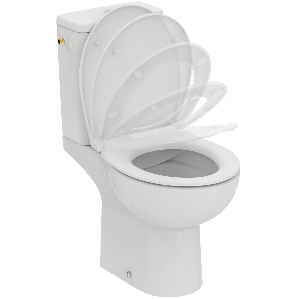Pack WC au sol sans bride caréné 2,5/4L TIRSO + avec abattant frein de chute déclipsable
