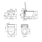 Idéal Standard - Pack WC lavant i.life E+Bati support Prosys