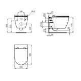 Idéal Standard - Pack WC suspendu i.life O slim + bâti support autoportant et plaque de commande
